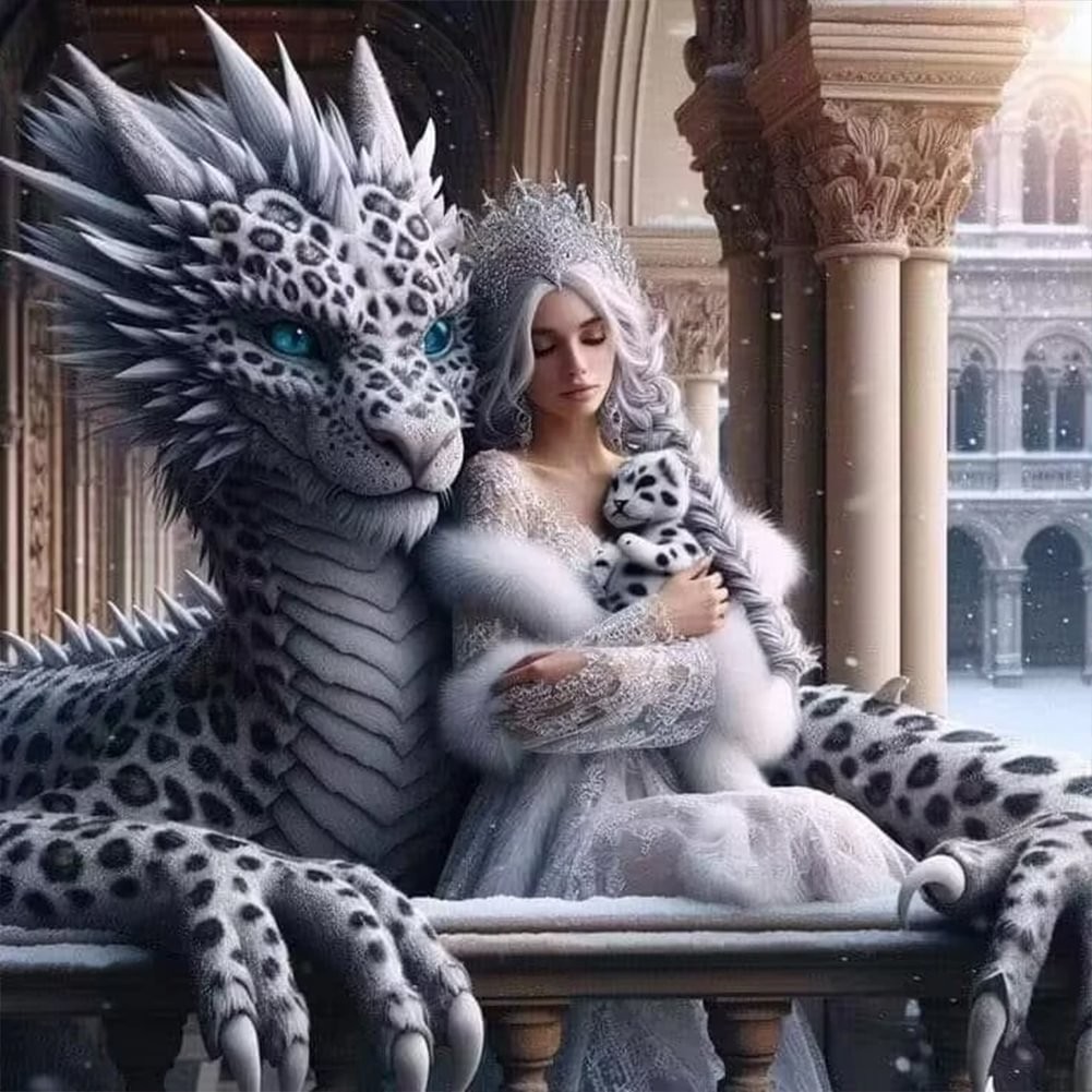 Dragon And Girl DIY Full Diamond Painting Fantasy Aniamls Cross Stitch Kits New 2024 Mosaic Diamond 