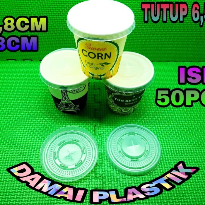 TUTUP PAPER CUP 6,5 OZ TUTUP GELAS JAGUNG KOPI JASUKE