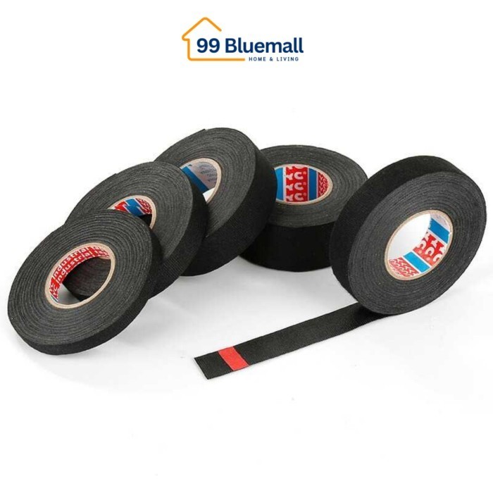 

99Bluemall Lakban Kain Adhesive Cloth Tape Heat Resistant Isolasi Peredam Panas 15M