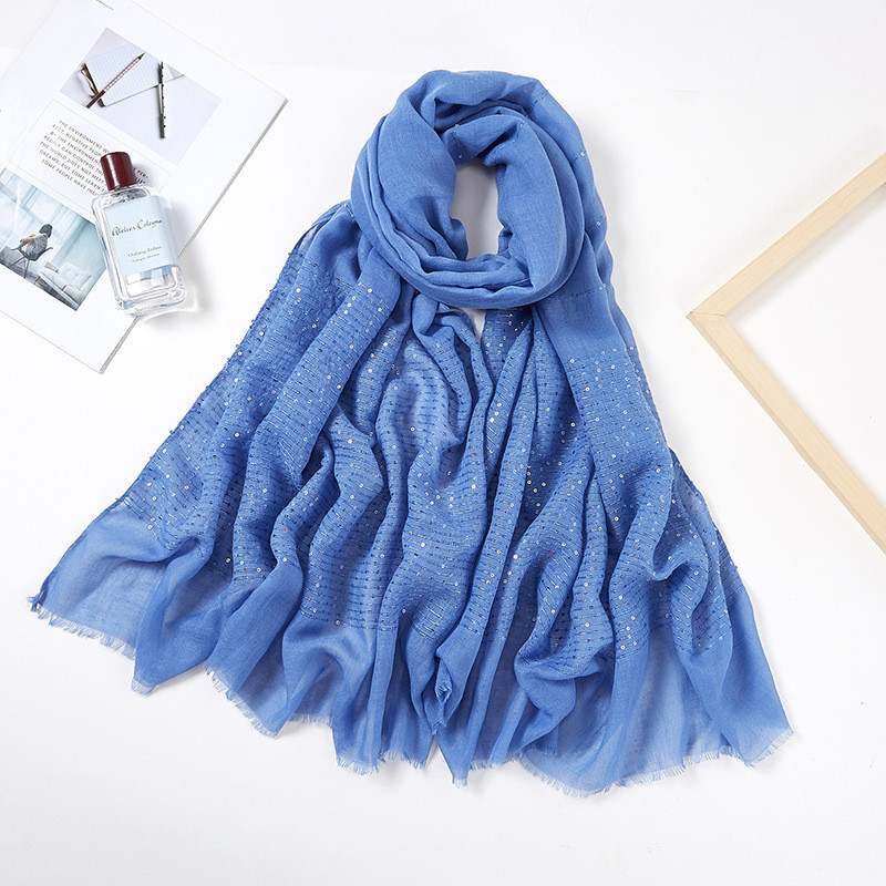 

Glitter Shimmer Muslim Hijabs Women Long Solid Bubble Chiffon Scarf High Quality Shawl Scarves Woman Headscarf
