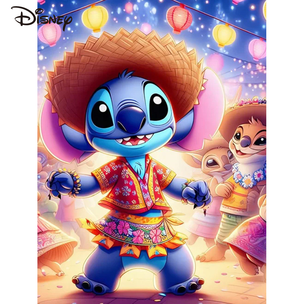 

Disney New 2024 Stitch Painting By Numbers Animal On Canvas Oil Painting Dog Cartoon Coloring By Numbers Wall Decoration