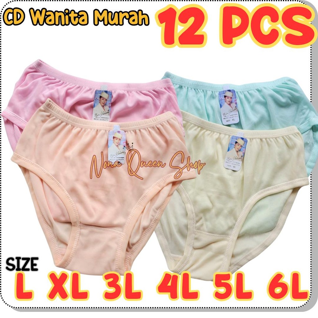 GROSIR LUSINAN CD WANITA MURAH hyget POLOS L XL 3L 4L 5L 6L CELANA DALAM HAID NIFAS JUMBO