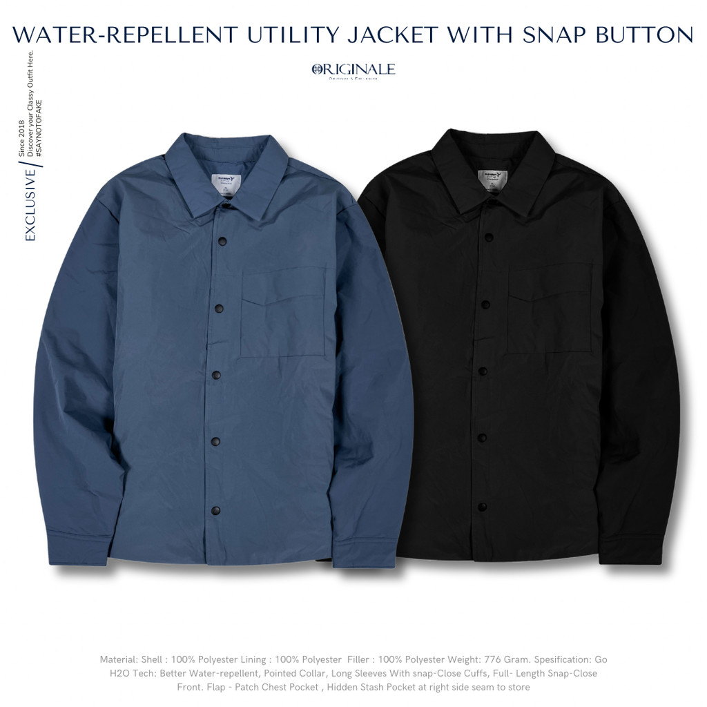 Jacket pria | Jacket anti air - dengan Snap Button by OLN