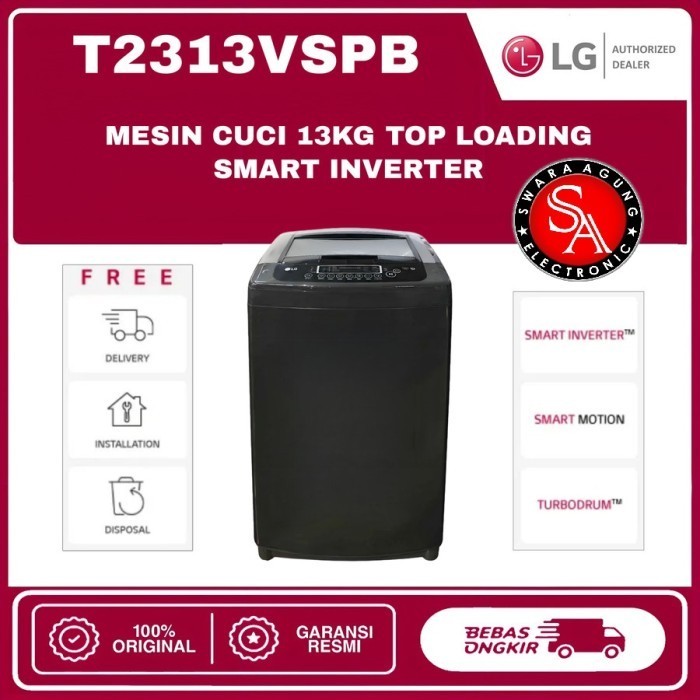 Mesin Cuci 1 Tabung 13Kg LG Type: T2313VSPB (Khusus Daerah Medan)