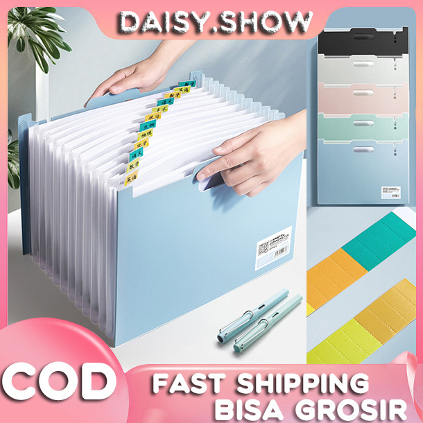 

Expanding File Bahan Tebal Standing File Tas Dokumen File 13 Sekat A4 File Folder Document Bag