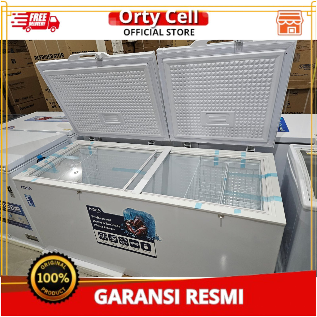 AQUA JAPAN CHEST FREEZER AQF-500W (TD) - AQF 500WTD 500L