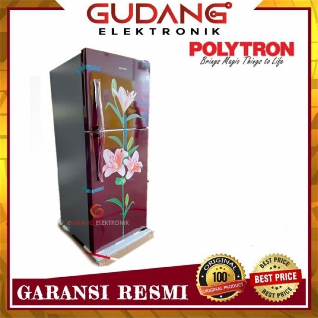 LEMARI ES 2 PINTU POLYTRON PRB 217 KULKAS POLYTRON PRB-217