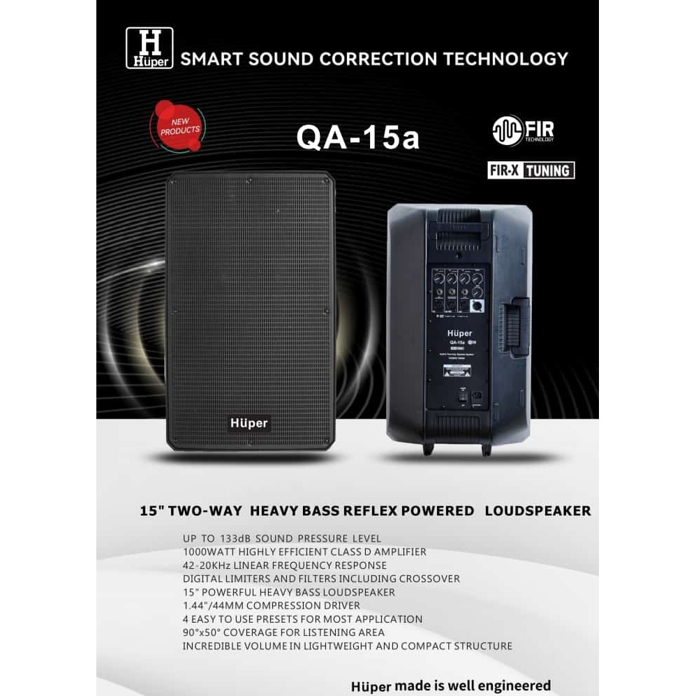 Speaker aktif Huper QA 15 A original garansi NEW