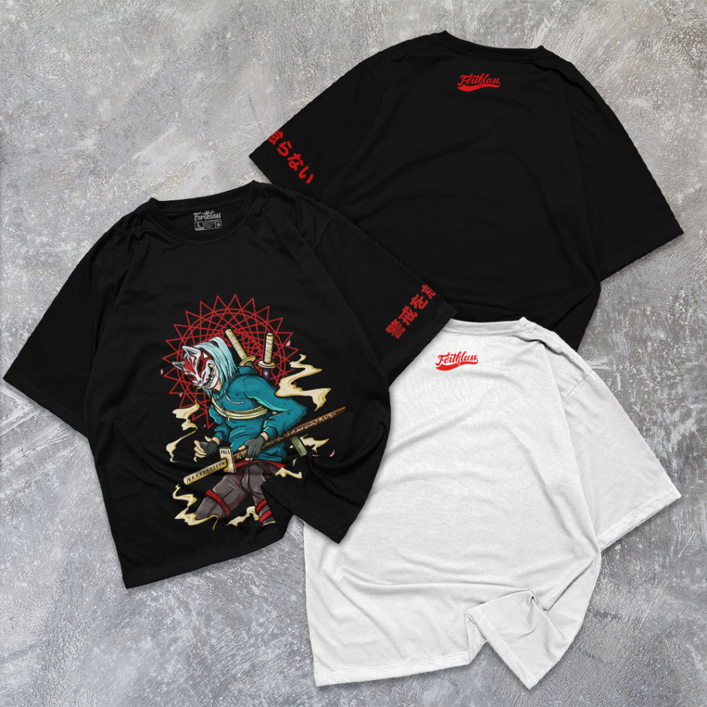 Fregi Kaos Oversize KEIKOKU T-Shirt Cowok Premium Kaos Pria Lengan Pendek Jumbo