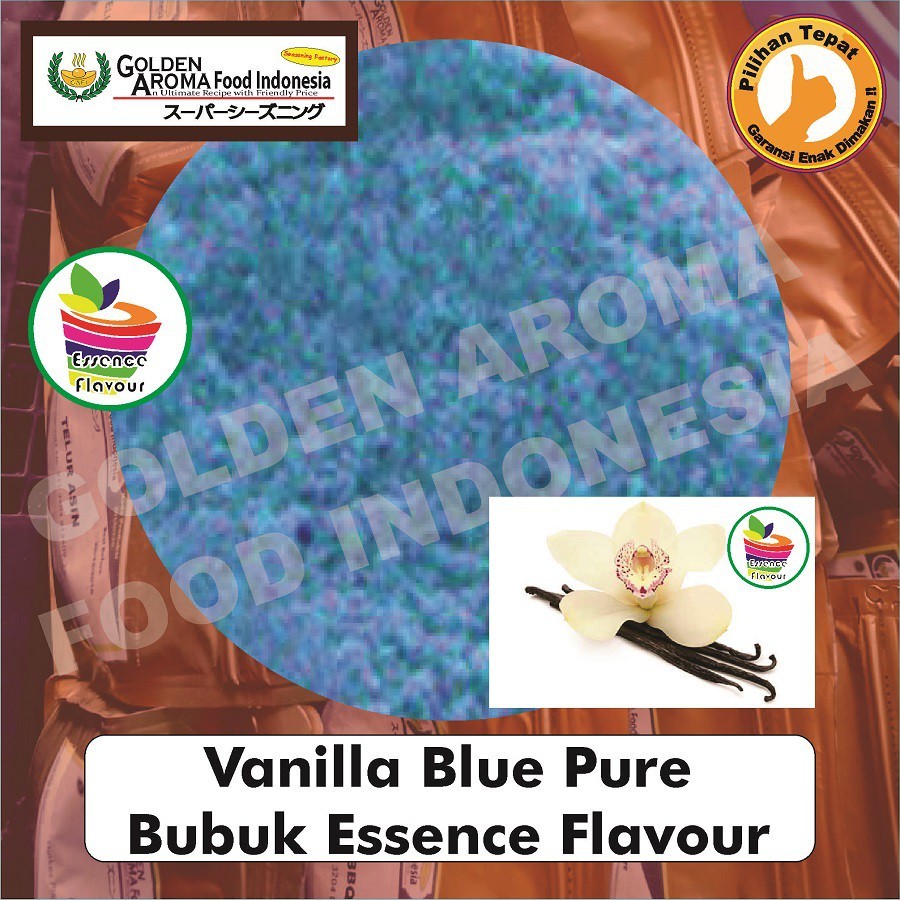 

Bubuk Vanila Blue Pure Efe 100Gr Essen Flavor Ekstrak Vanilla Biru Tanpa Gula Flavour Essence halal