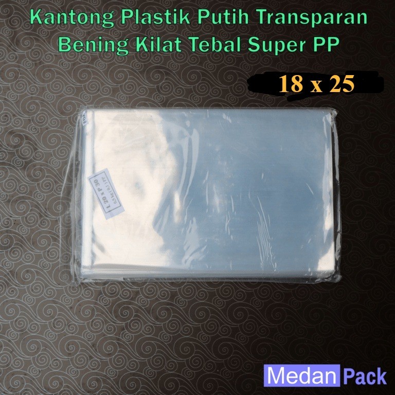 Kantong Plastik PP SUPER Bening Tebal 10 uk 18 x 25 cm per kg