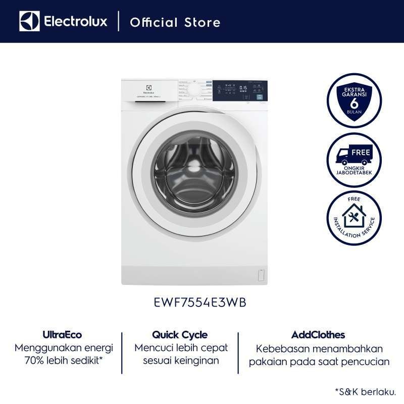 Mesin Cuci ELECTROLUX EWF7554E3WB/ EWF 7554 E3WB/ EWF7554 E3WB