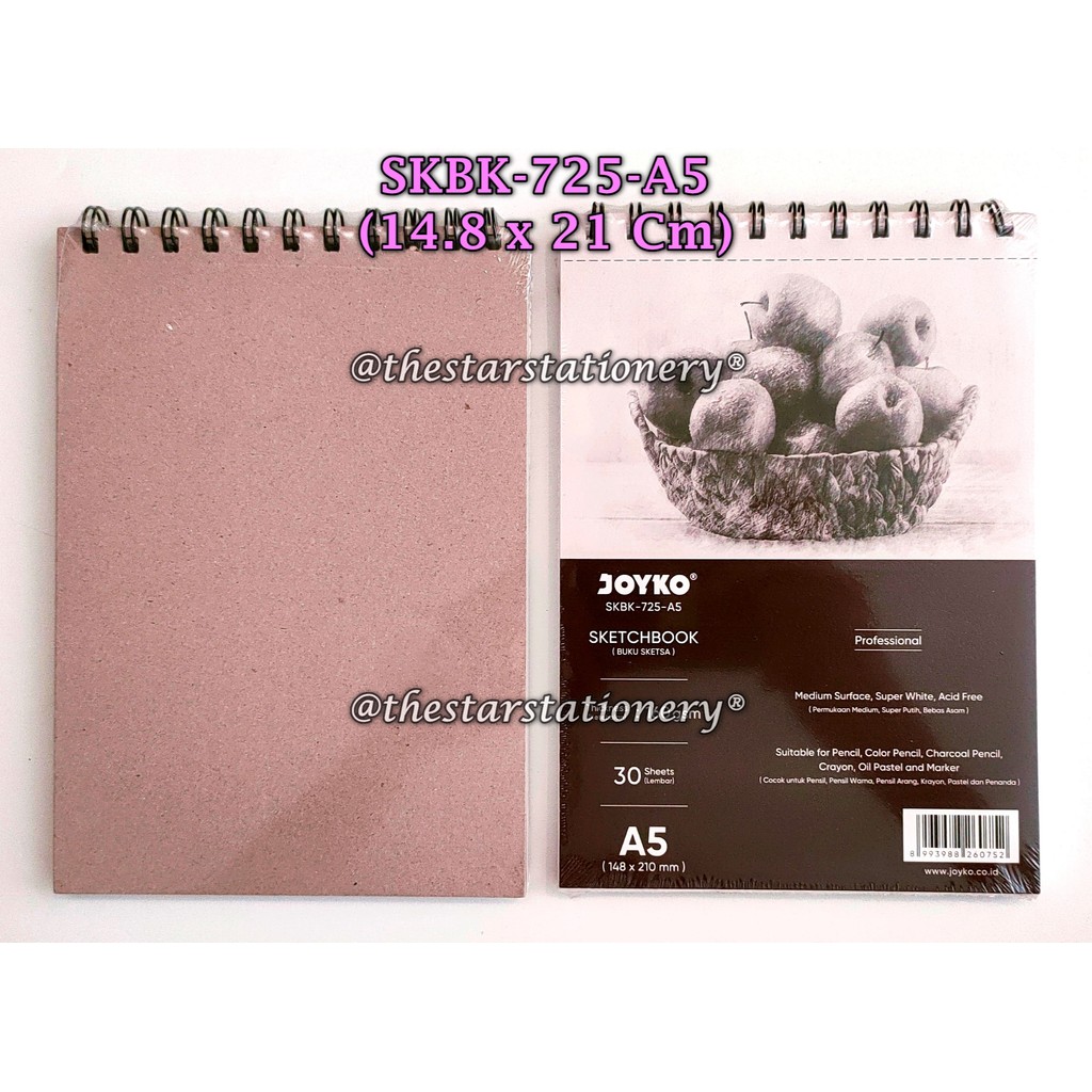 

(1 Biji) GROSIR Buku Sketsa Gambar Joyko SKBK-725-A5 A5-30 160 Gsm / Sketch Book Joyko SKBK-725 A5