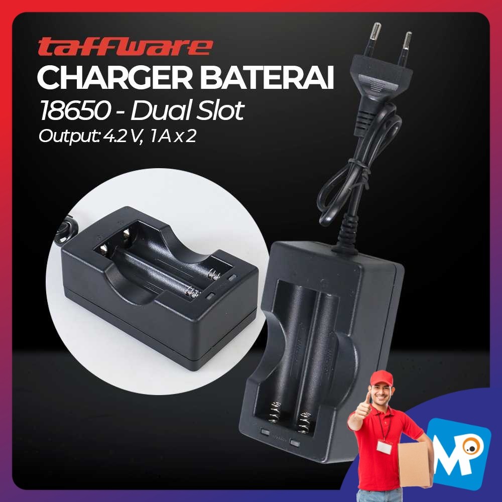 Charger Baterai Taffware Cell Charger 18650 Dual Slot