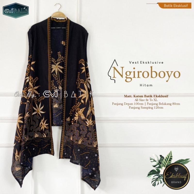 BAGASKARA - ATASAN BATIK WANITA MODEL TERBARU OUTER VEST CARDIGAN ROMPI BATIK VINTAGE JUMBO MODERN P