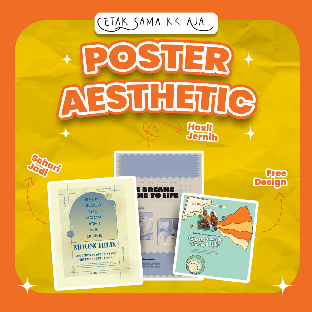 

POSTER AESTHETIC VINTAGE RETRO CUTE PRETTY CASUAL BRAND KOREA PASTEL A3 A4 DEKORASI TEMBOK