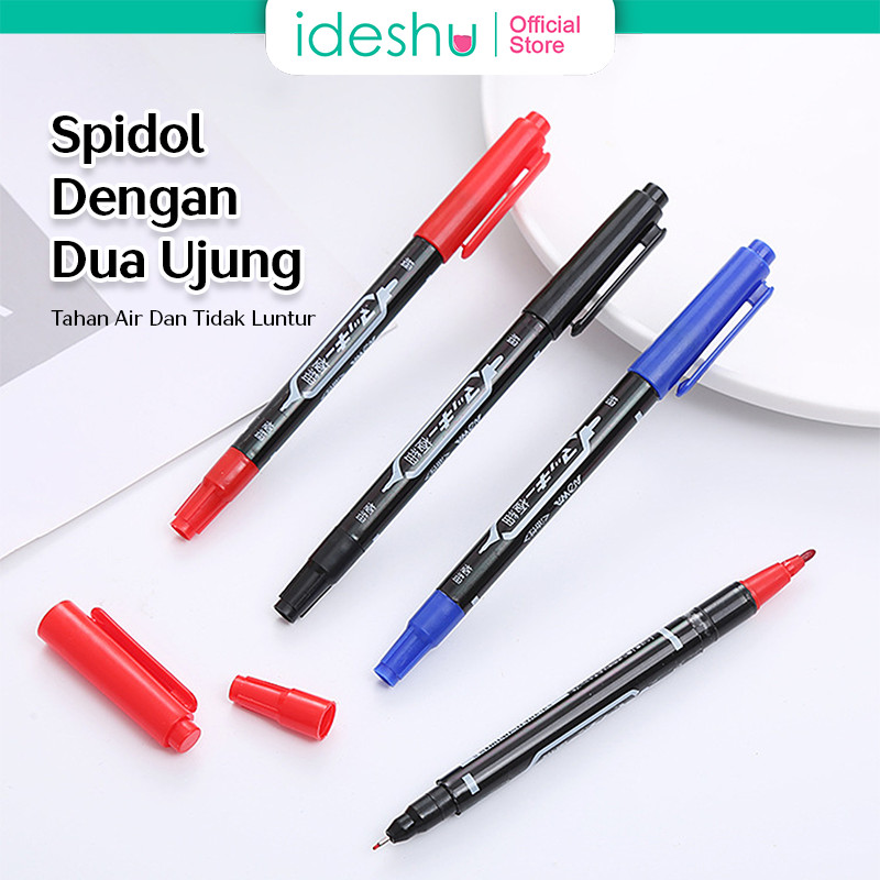 

Pulpen Spidol 2 in 1 Pena Marker Dua Fungsi Dual Tip