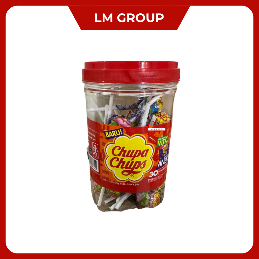 

Chupa Chups Aneka Rasa Assorted Lolipop Jar 1 Toples Isi 30 pcs @3gr