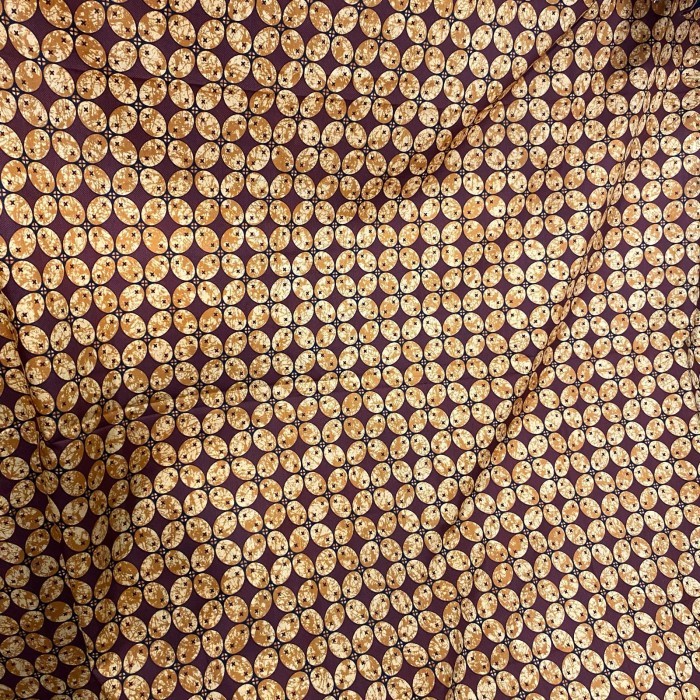 kain batik jarik printing motif kawung warna coklat asli jogja solo
