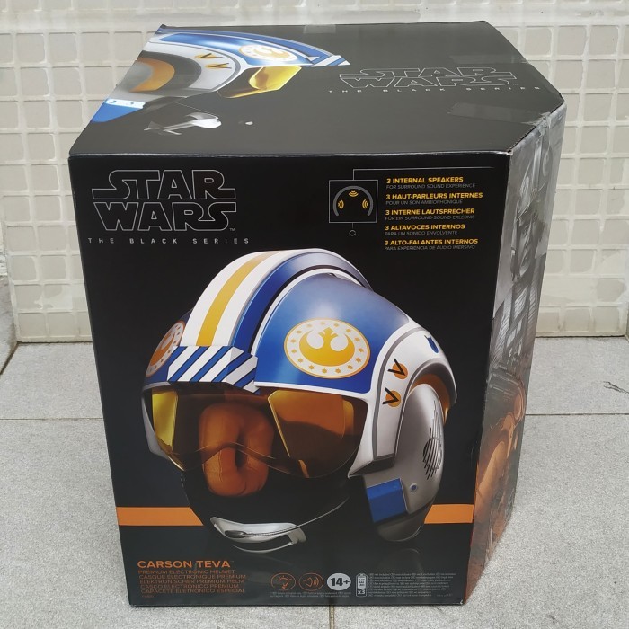 HASBRO STAR WARS BLACK SERIES CARSON TEVA PREMIUM ELECTRONIC HELMET REPLICA THE MANDALORIAN