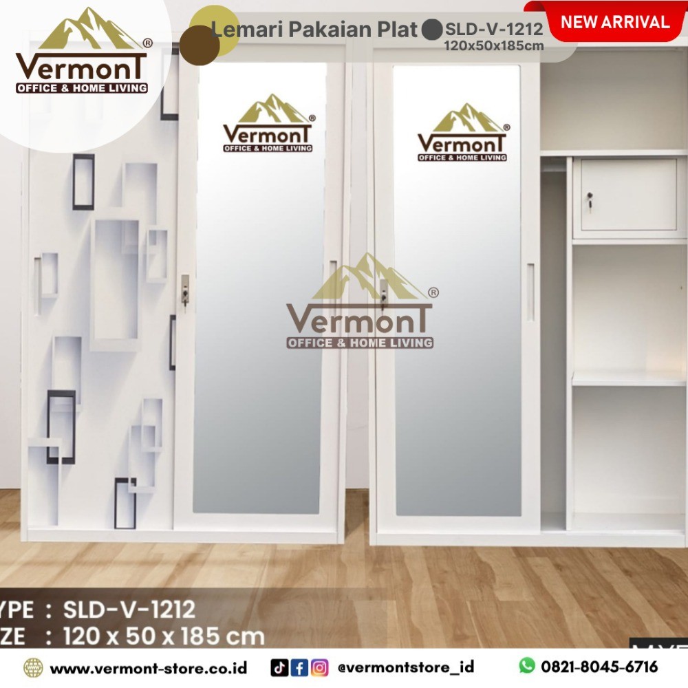 Lemari Pakaian Plat Besi SLD 1212