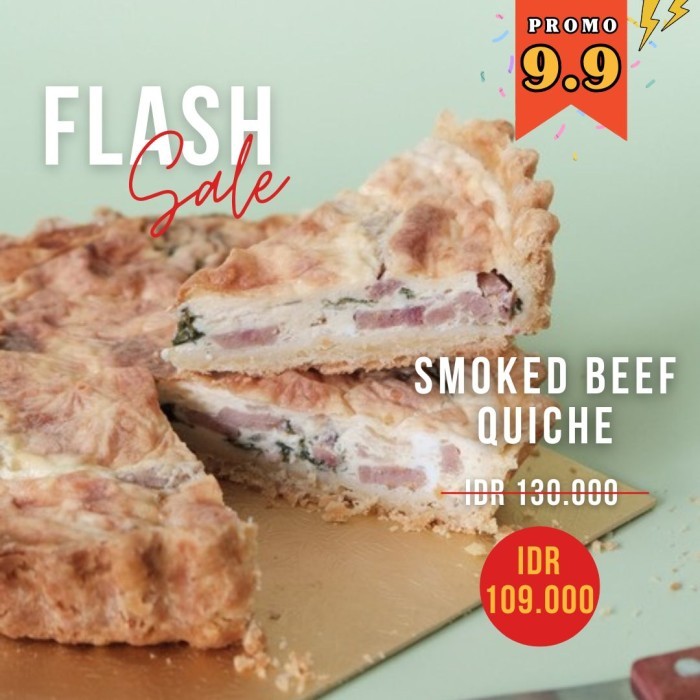 

DISKON Quiche Smooked Beef / Pie / Hampers / Kue Ulangtahun - D. 18cm