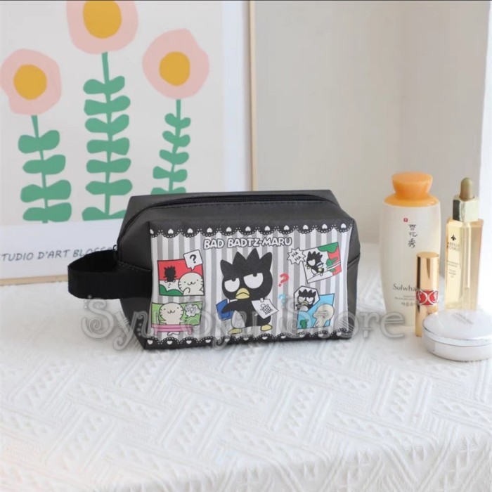 

New Arrival Pouch Tempat Pensil Tenteng Serbaguna My Melody Kuromi Cinnamoroll - Badtz Maru