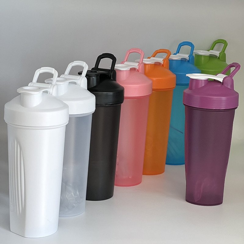 

600ml Protein Shaker Bottle Protein Powder Shake Cup for Gym Ffitness Shaker Scale Portable Water Bottle Slushy Cup