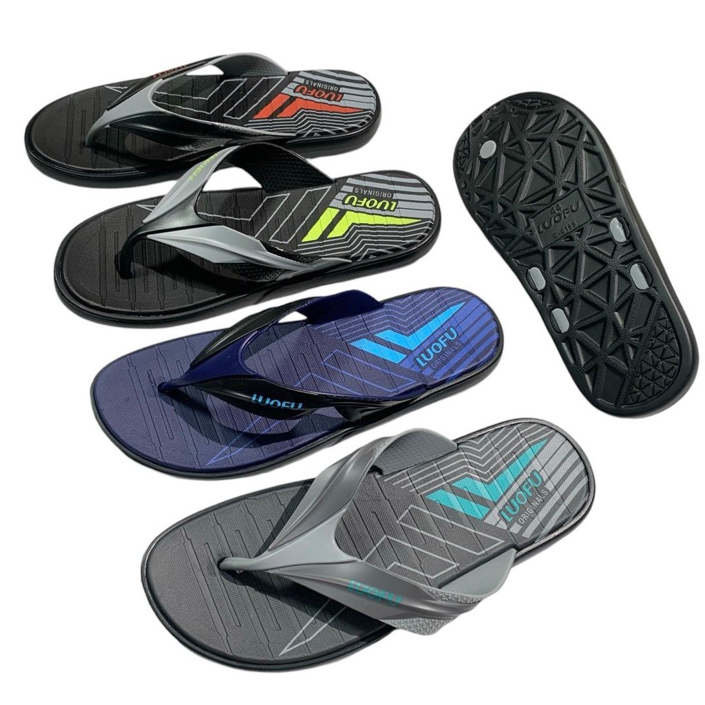 Luofu Sandal Jepit Karet Pria Import E6155-BRE111 (AN3)