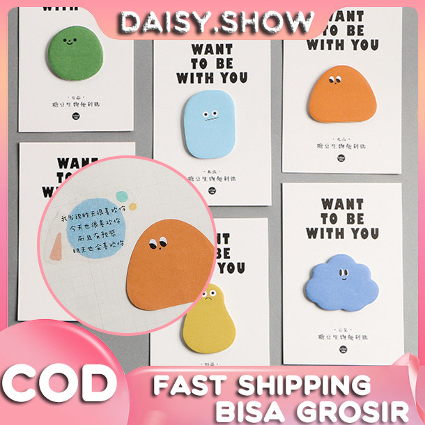 

30 Lembar Sticky Notes Lucu Kertas Sticky Memo Alat Tulis Aesthetic Label Sticker Bookmark Warna-warni Note Pad Untuk Kantor Sekolah