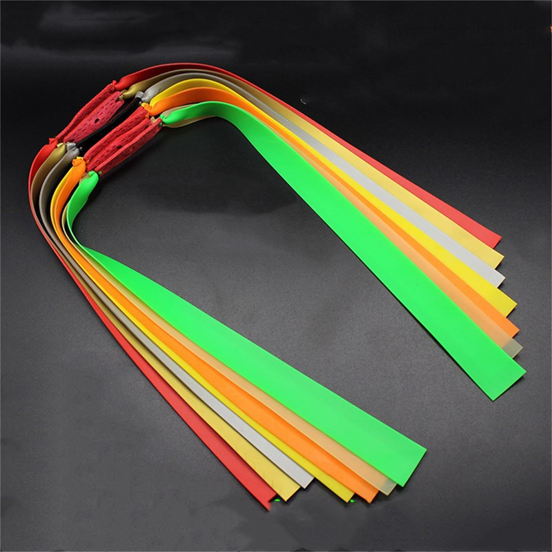 

10PCS Powerful Catapult Latex Tape Flat Elastic Band Slingshot Hunting Replacement Accessory Resilient Natural Rubber Slingshot