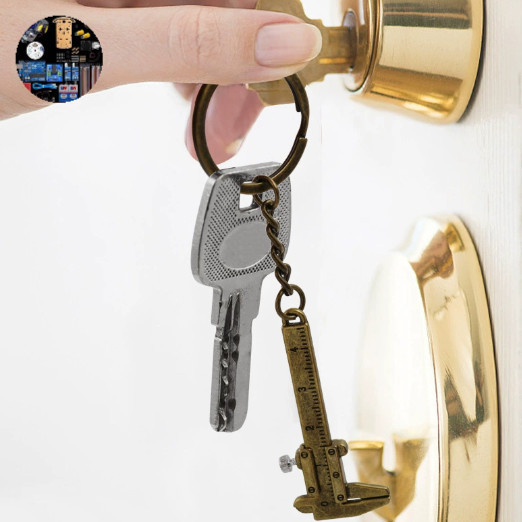 

DS99 gantungan kunci keychain sigmat penggaris bearing mur jangka Sorong