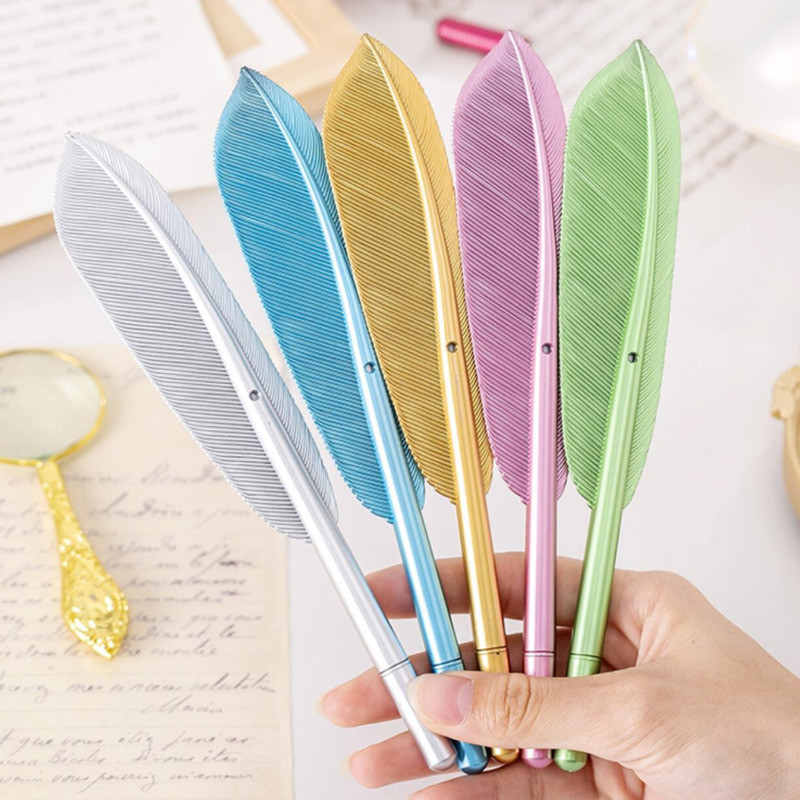 

1 Piece Feather Gel Pen Cute Kawaii Stationery School Office Supply Luxury Gift Pretty Lovely Model Style Handle
