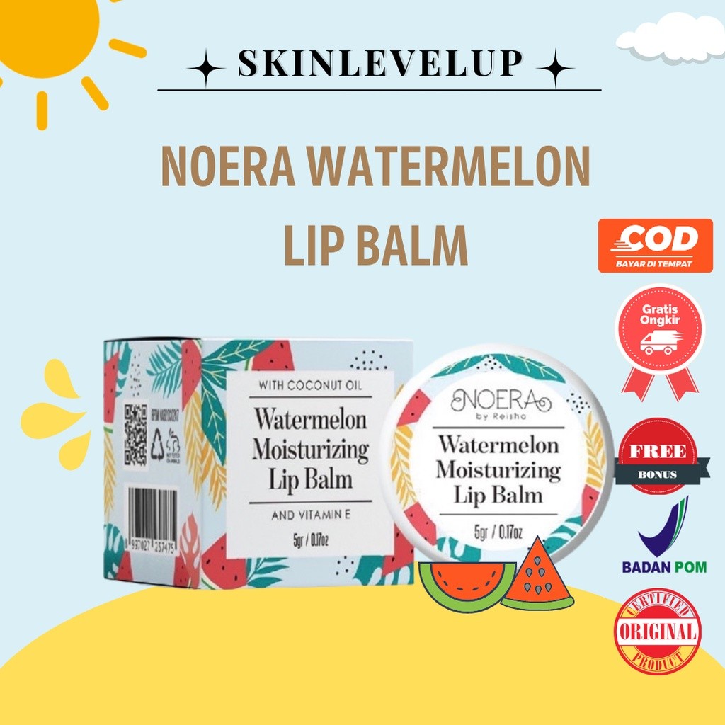 Noera Watermelon Moisturizing Lip Balm BPOM Noera Beauty Care Noerabeautycare By Reisha Official Sho
