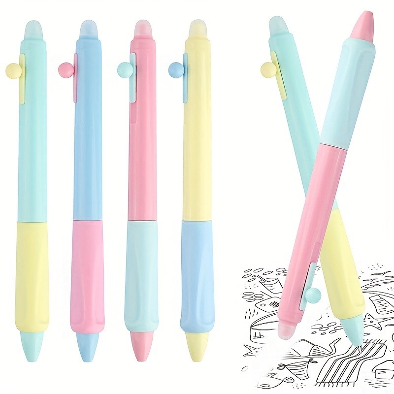 

Retractable Erasable Gel Pens Fine Point 0.5 mm, No Need for White Out, 4pack Black/Blue Ink for Completing Sudoku and Crosswor