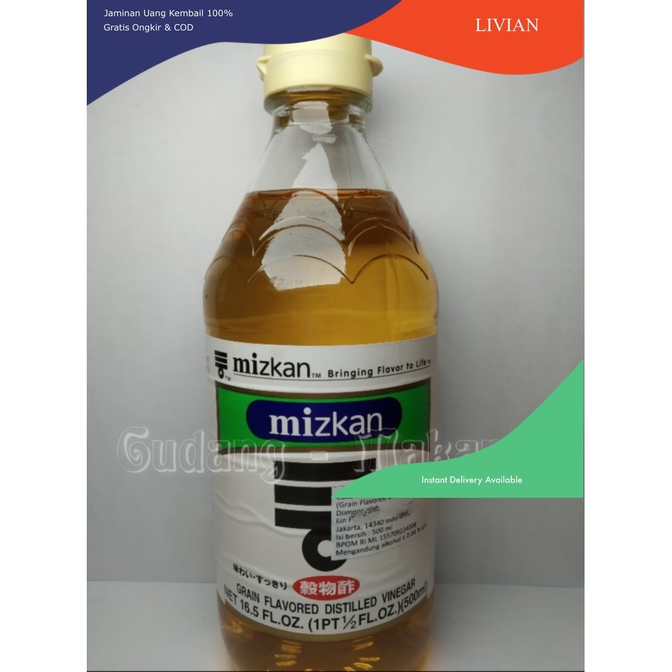 

lv Mizkan Kokumotsu Vinegar / Cuka Sushi Jepang / Rice Vinegar 500ml - Pack Standard
