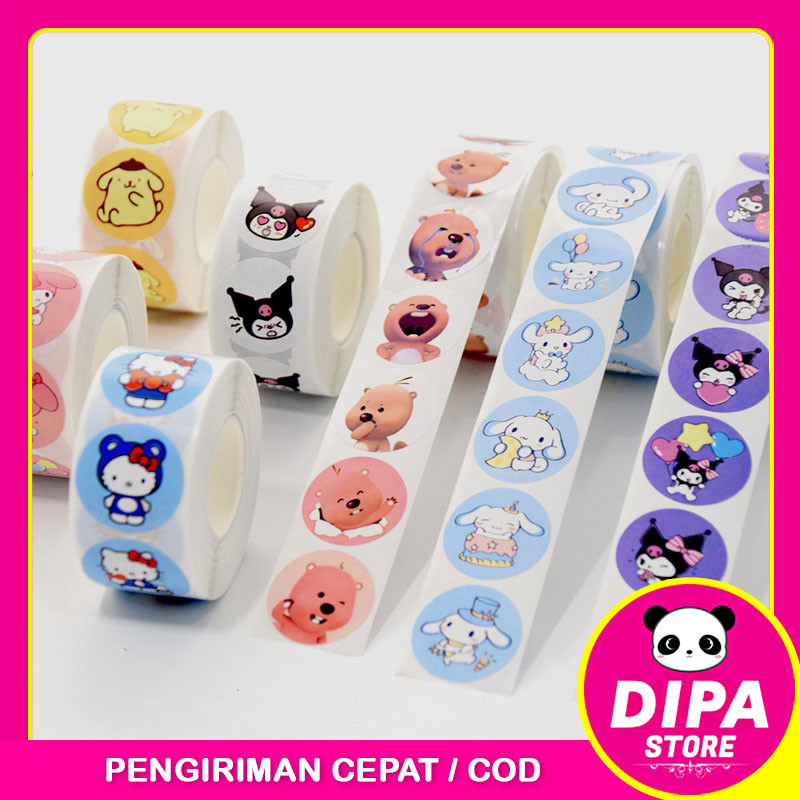 

Stiker Roll Motif Kartun Sanrio Lucu / Decorative Sticker Roll Bulat Kotak Tempel Serbaguna / TS-11