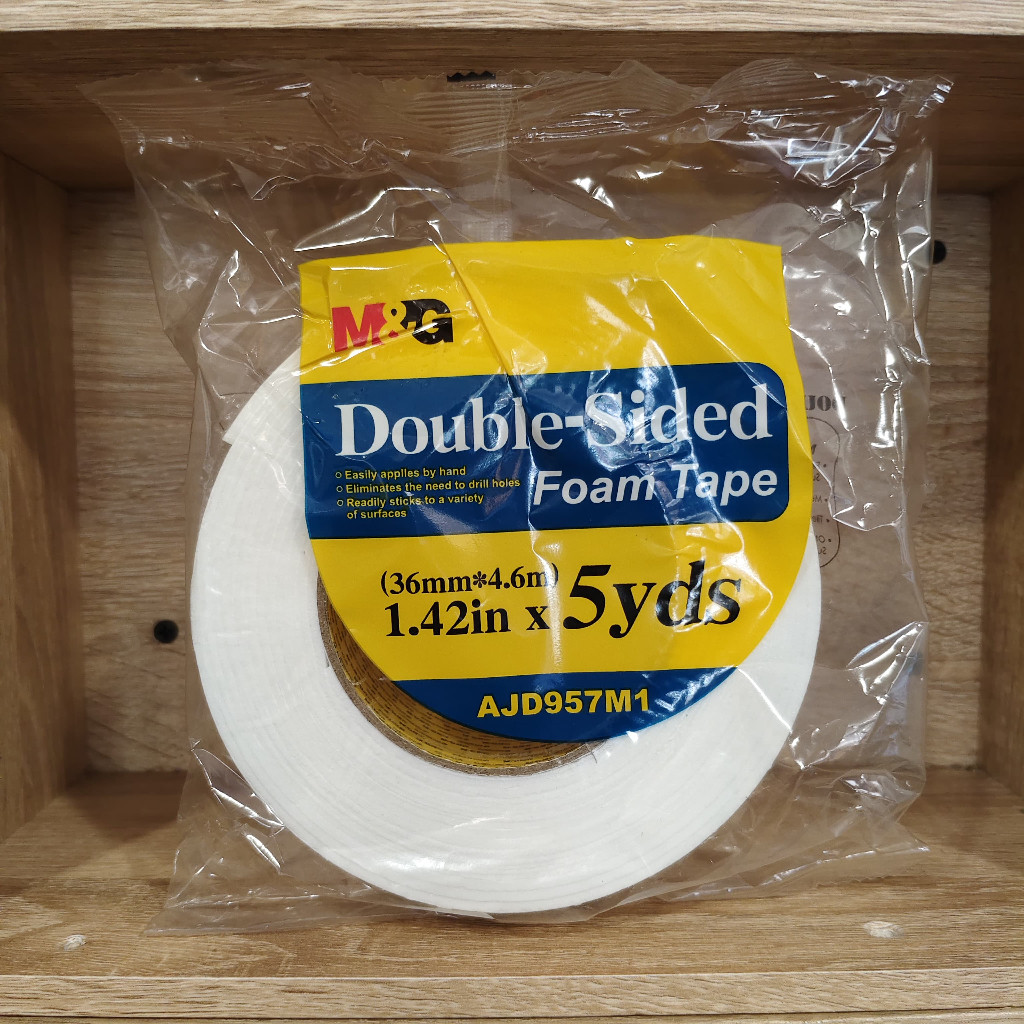 

Double Sided Foam Tape M&G 36mmx4.6m #AJD957M1 Foam Tape Dua Sisi - Satuan SHABG