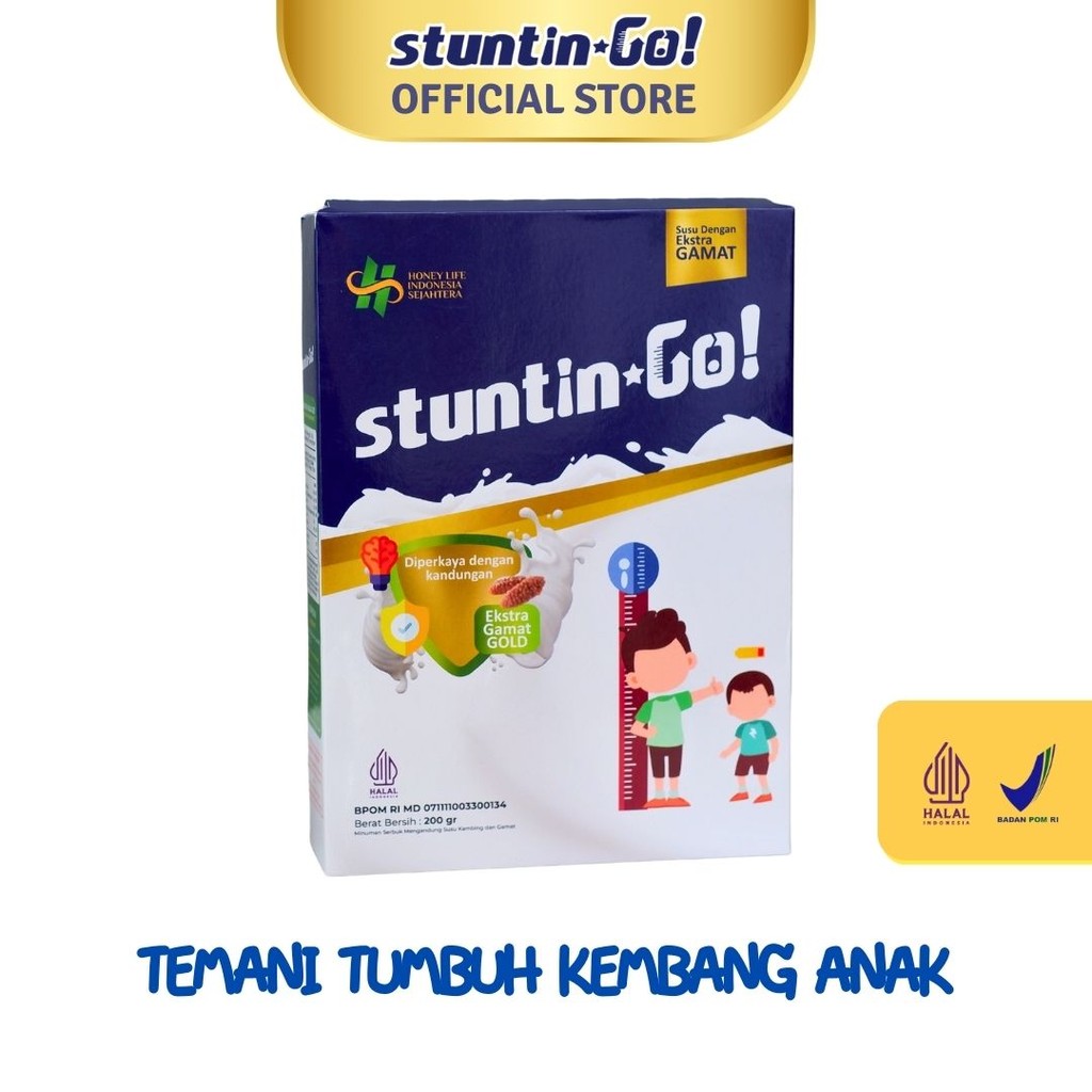 

StuntinGo [Paket 7 Box] - Susu Kambing Etawa Anak Dengan Gamat Gold & Bahan Alami - Sudah BPOM