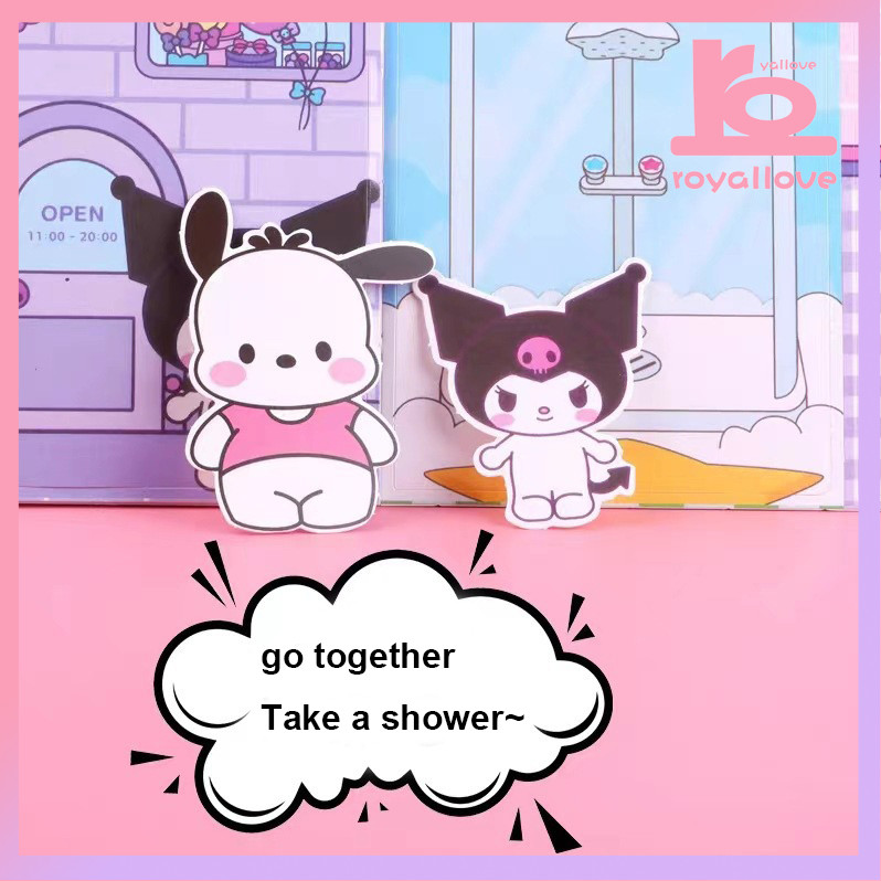 

COD Paket Bahan Stiker DIY Buatan Tangan Buku Tenang Sanrio Anti-potong Mainan Anak