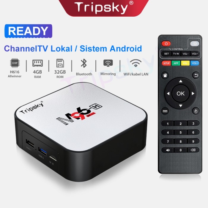 Tv Box android 10.0 4gb +32gb 5G wifi 4k HD smart android tv box - M96-H (4+32g)