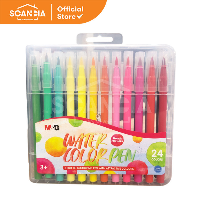 

SCANDIA Spidol Soft Brush Water Color Pen Washable 24Colors (ACP901CD)