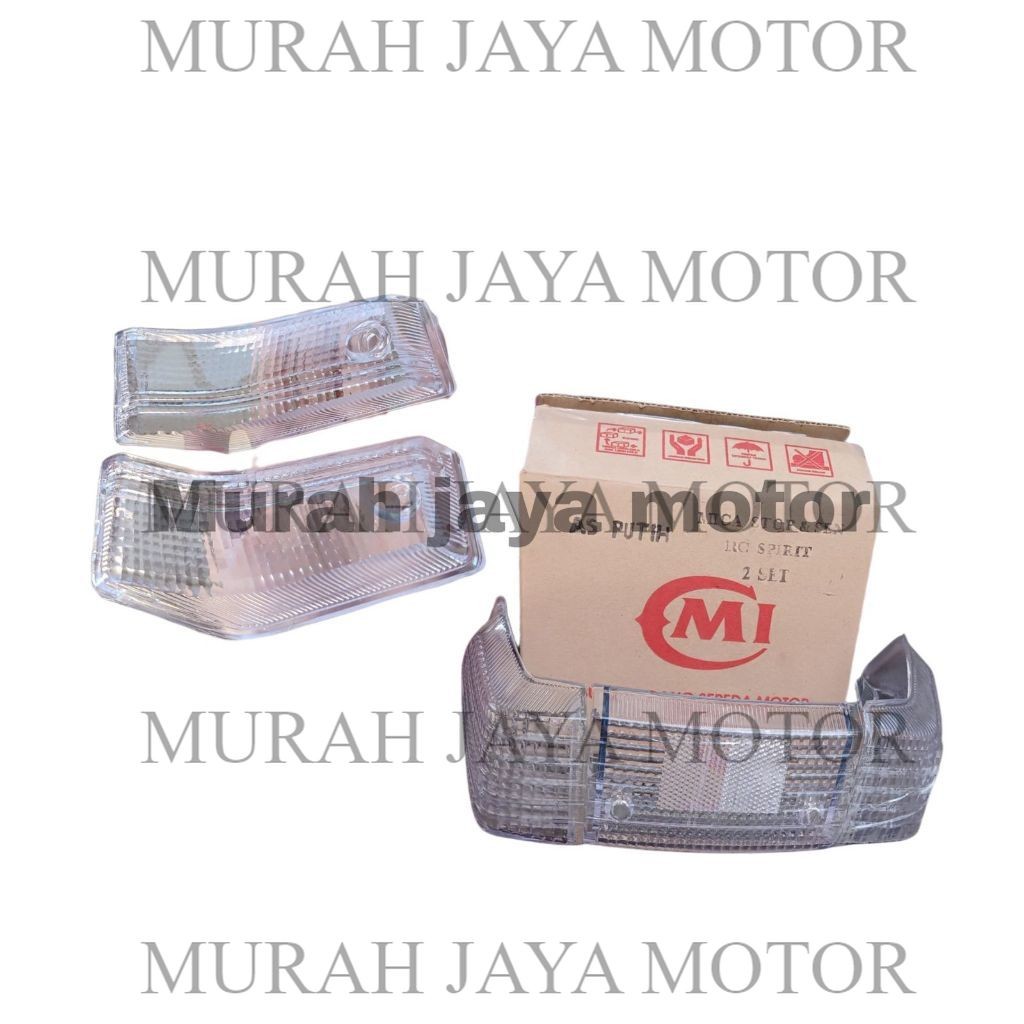 kaca mika lampu stoplamp stopan set mika sen sein depan belakang suzuki RC100 RC80 bravo putih merah
