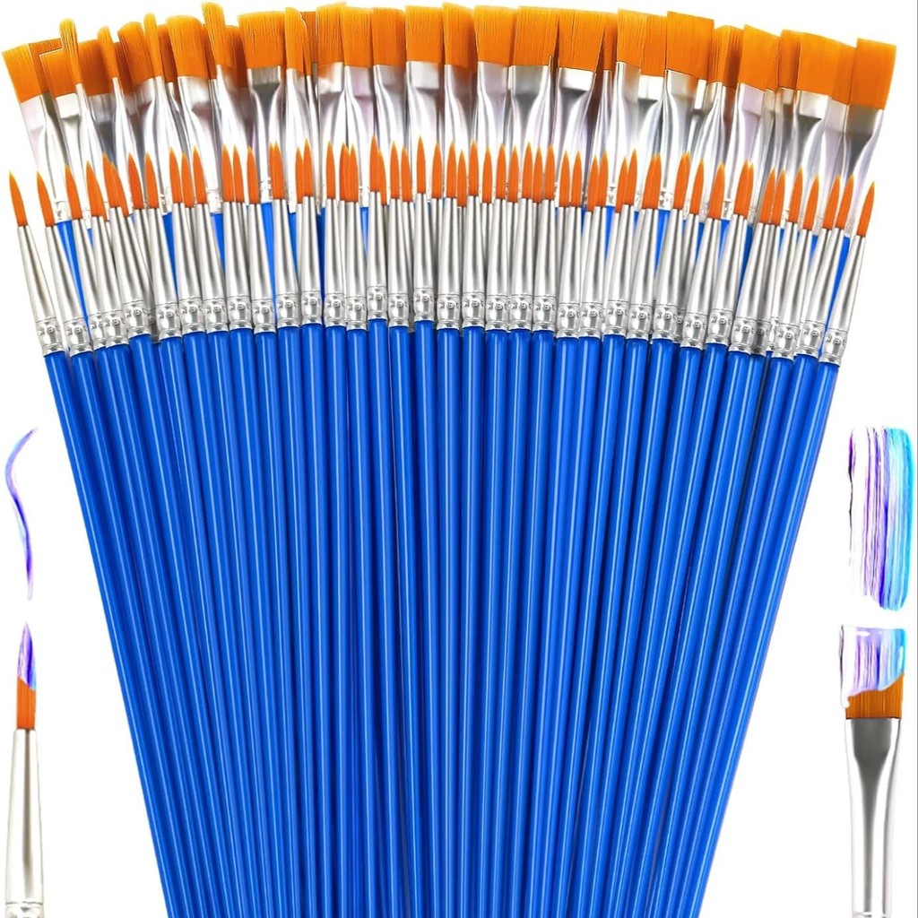 

50/100Pcs Painting Oil Brushes Set For Paint watercolor Handcraft Art Craft For Artistic Hook Line Ceramic coloring Pottery tool