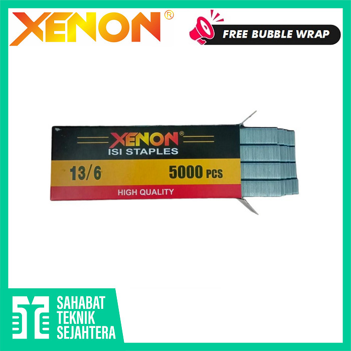 

XENON Isi Staples 13/6 Mesin Paku Tembak U Mata Air Nailer Nail Gun Angin Stapler Sofa Jok Motor