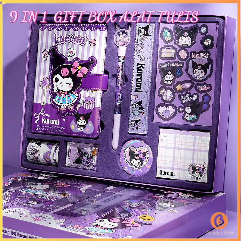 

【Penjual Lokal】9 IN 1 GIFT BOX ALAT TULIS SANRIO / SET ALAT TULIS SANRIO / STATIONARY GIFT BOX KUROMI