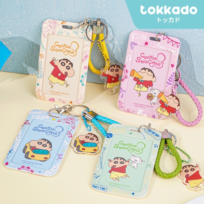 

TOKKADO Shichan Lanyard Original Kartu ID Card Holder Nametag Shincan Lucu