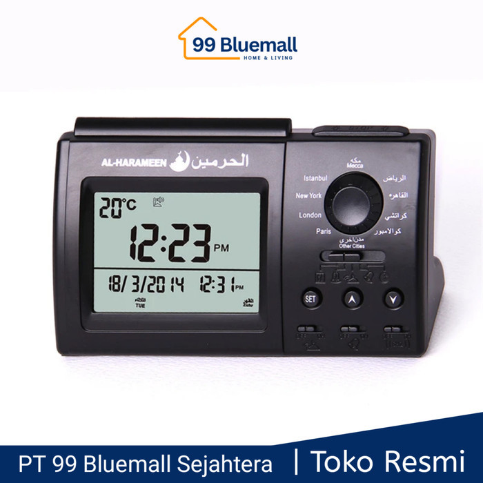 AL-HARAMEEN Jam Meja Digital Alarm Adzan Muslim Prayer Watch Clock Import