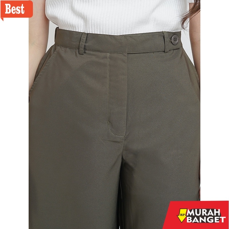 celana kulot wanita terbaru DUST Celana Kulot Adriana Army (D. 3988)