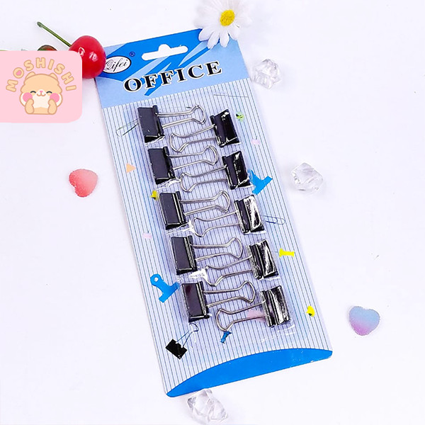 

Binder Clip / Paper Clip / Klip Kertas Besi (K) Hitam Kar Isi 10 Pcs